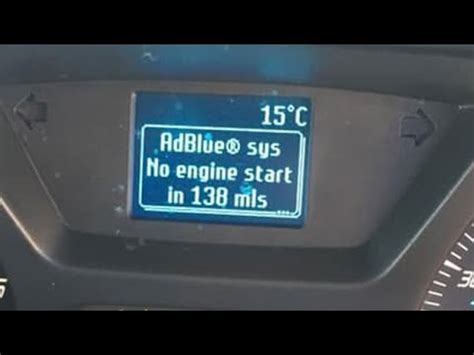 But the engine remains on until you turn it off, only the restart is not possible. . Ford adblue reset